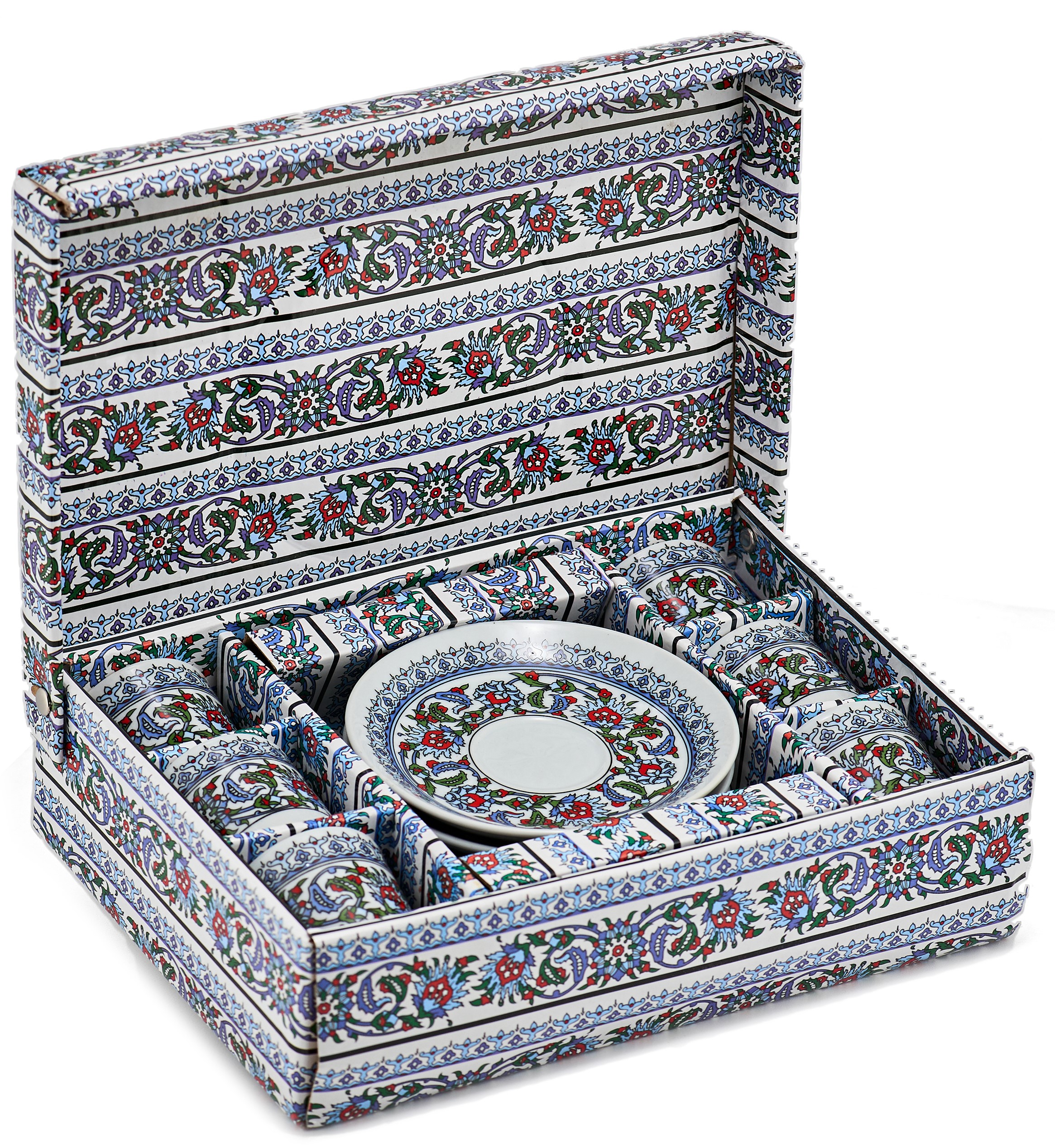 Турецький набір кераміка (З орнаментом синій) фото #3